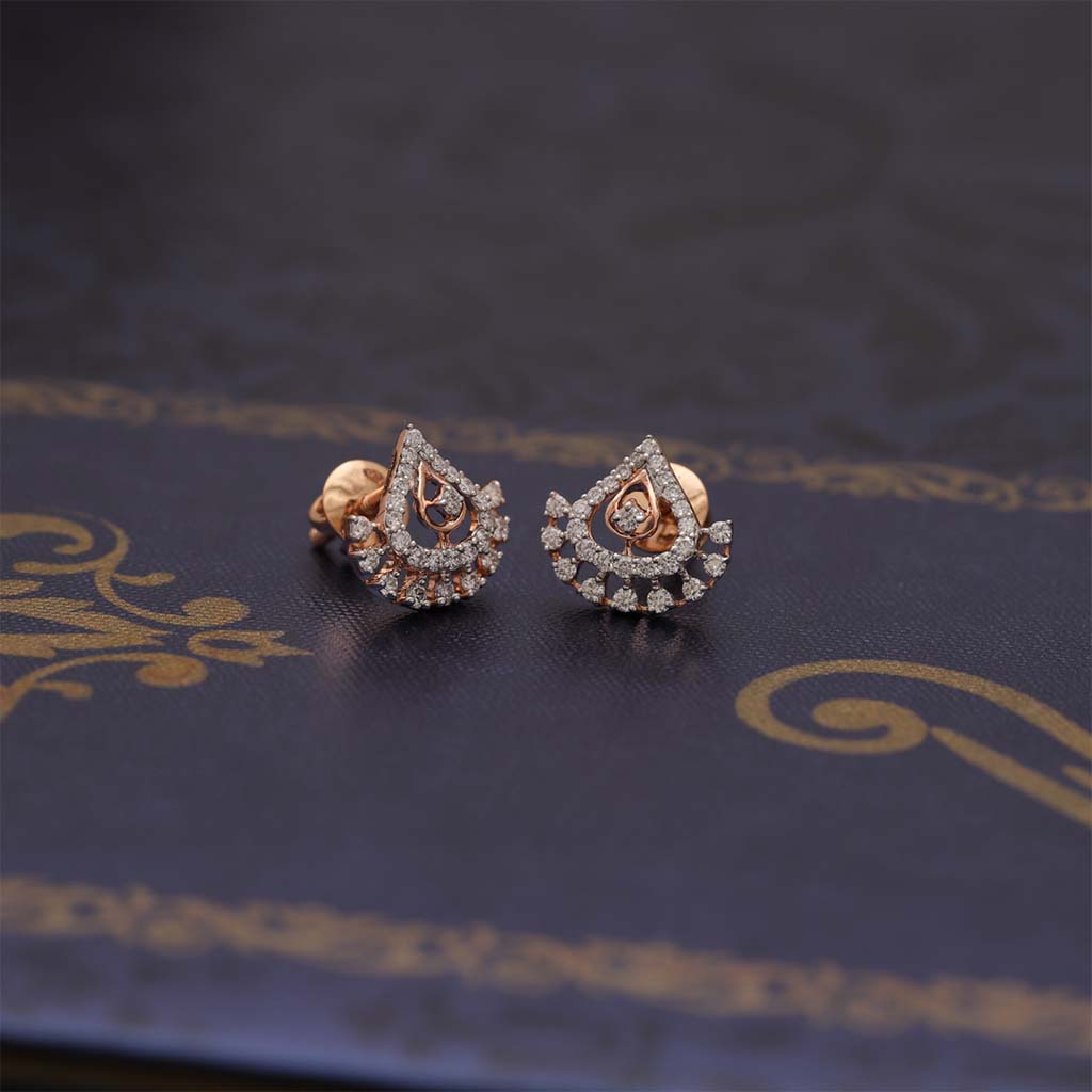 18k Gold & Diamond Stud Earrings – Nouvel Heritage